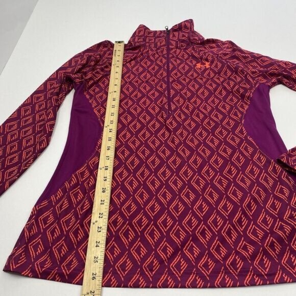 Women Under Armour Heat Gear Long Sleeve Purple Fitted Turtle Neck Shirt Large - Picture 5 of 10